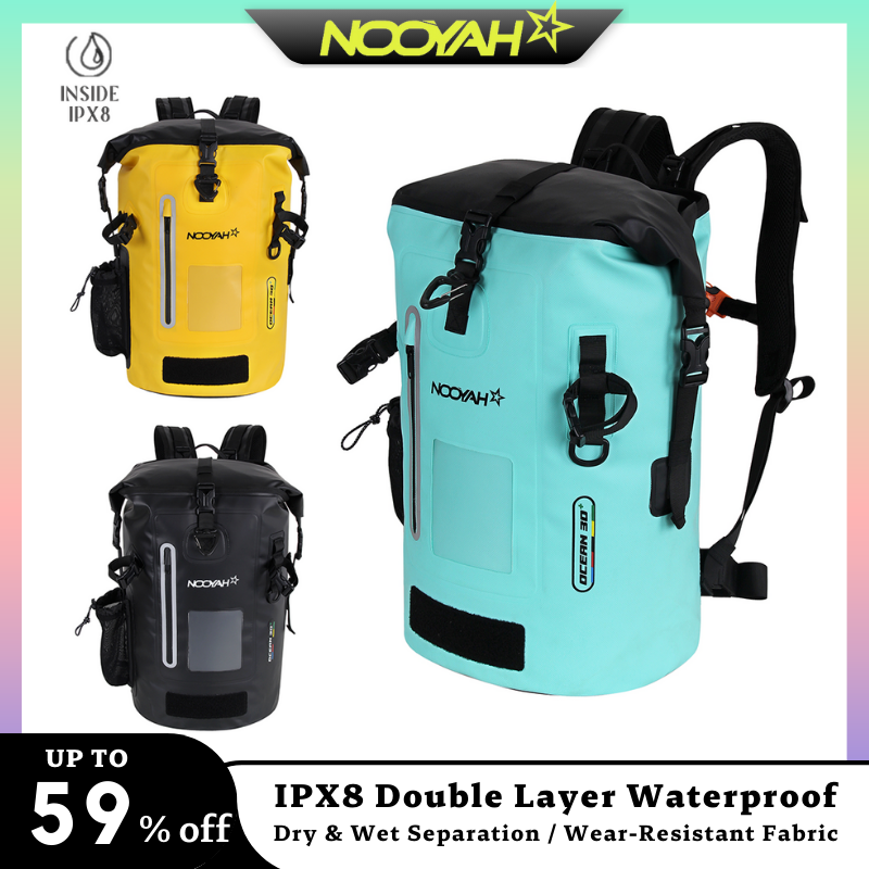 Fishing Bag Waterproof - NOOYAH Dry Bag Waterproof Backpack IPX8