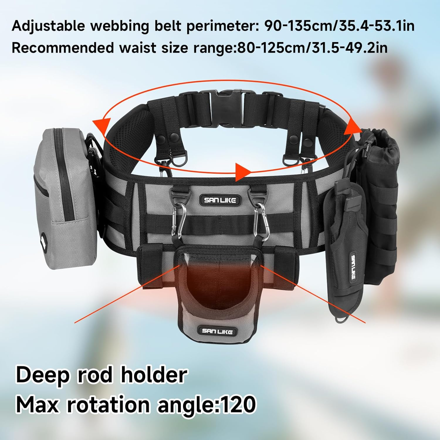 SANLIKE Fishing Belt Rod Holde - Fishing Backpack のレビューと価格