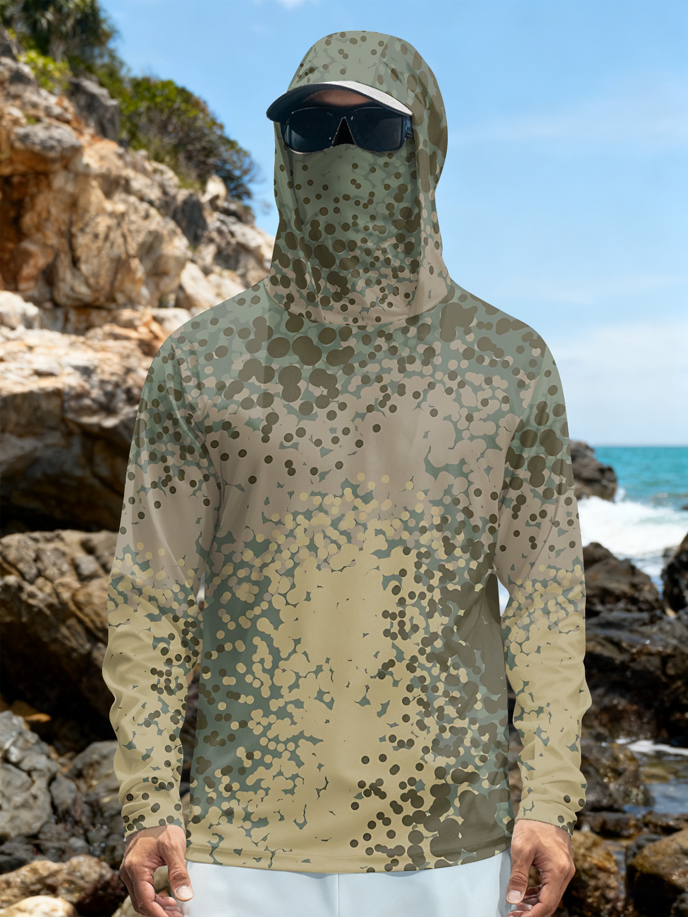 Men's Fishing Hooded Long-Slee - Fishing Shirt Uv Protection のレビューと価格