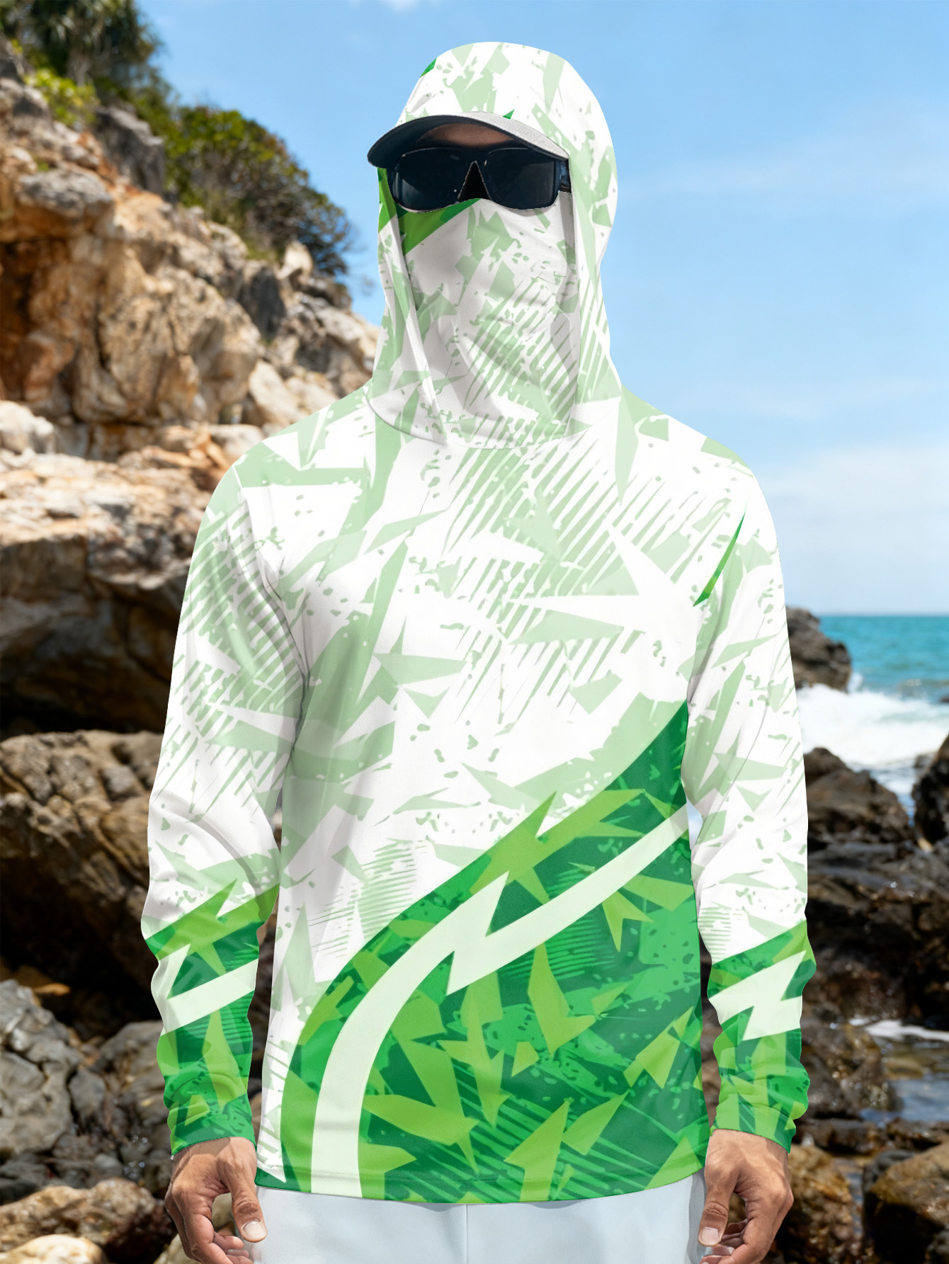 Men's Fishing Hooded Long-Slee - Fishing Shirt Uv Protection のレビューと価格