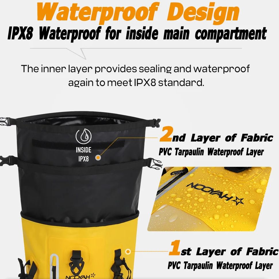NOOYAH Dry Bag Waterproof Back - Fishing Bag Waterproof のレビューと価格