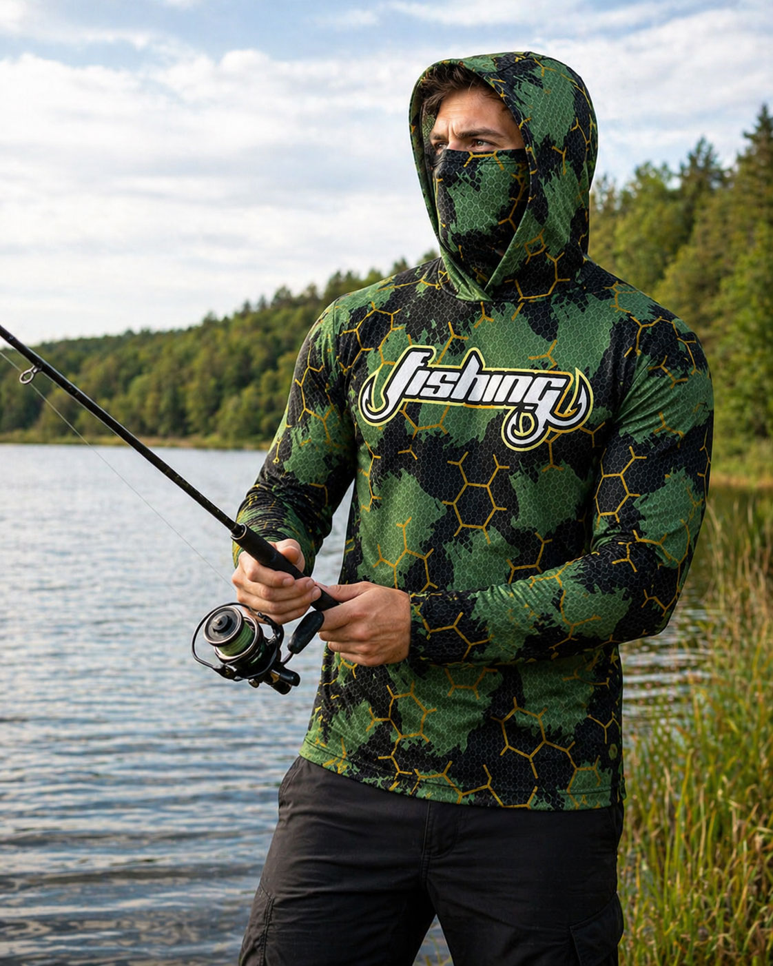 Fishing Hood Riding Tops Wear  - Fishing Hoodie のレビューと価格