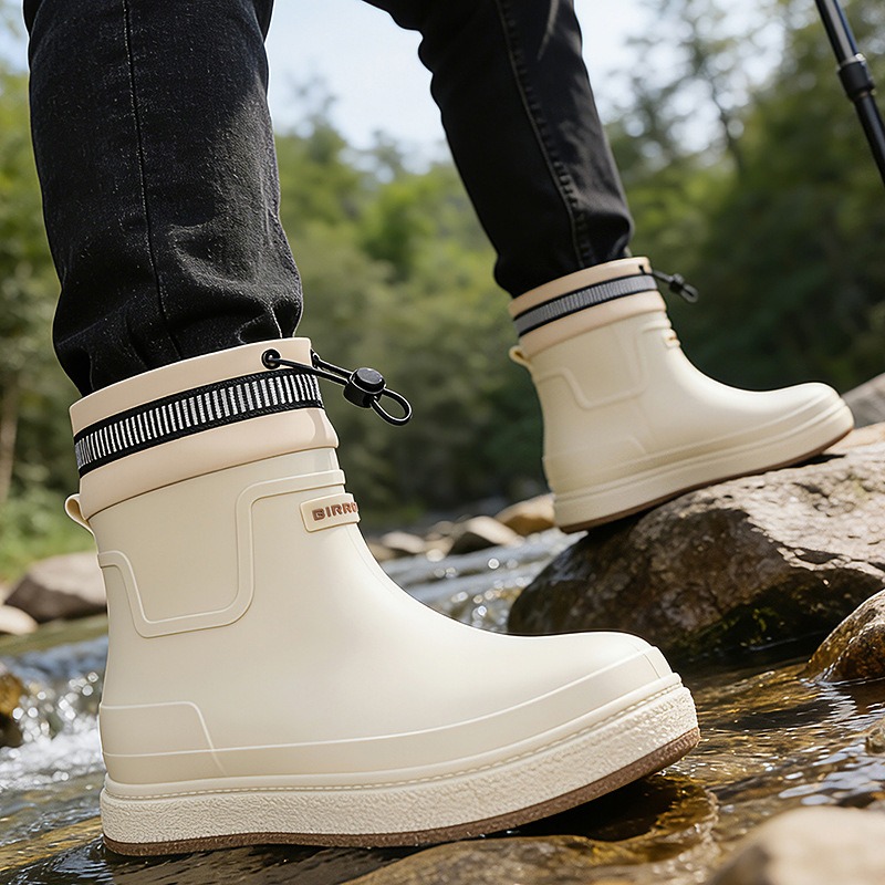 Men Rain Shoes Outdoor Waterpr - Fishing Boots のレビューと価格