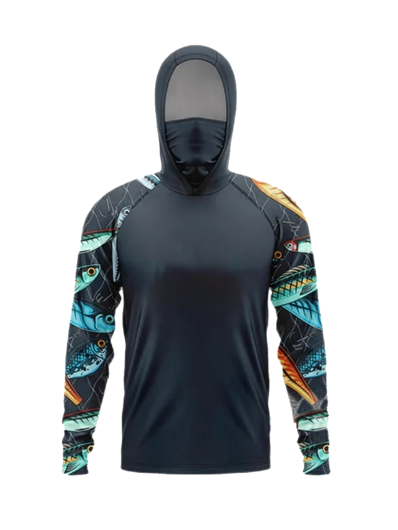 New outdoor fishing shirt, sun - Fishing Mask Sun Protection のレビューと価格