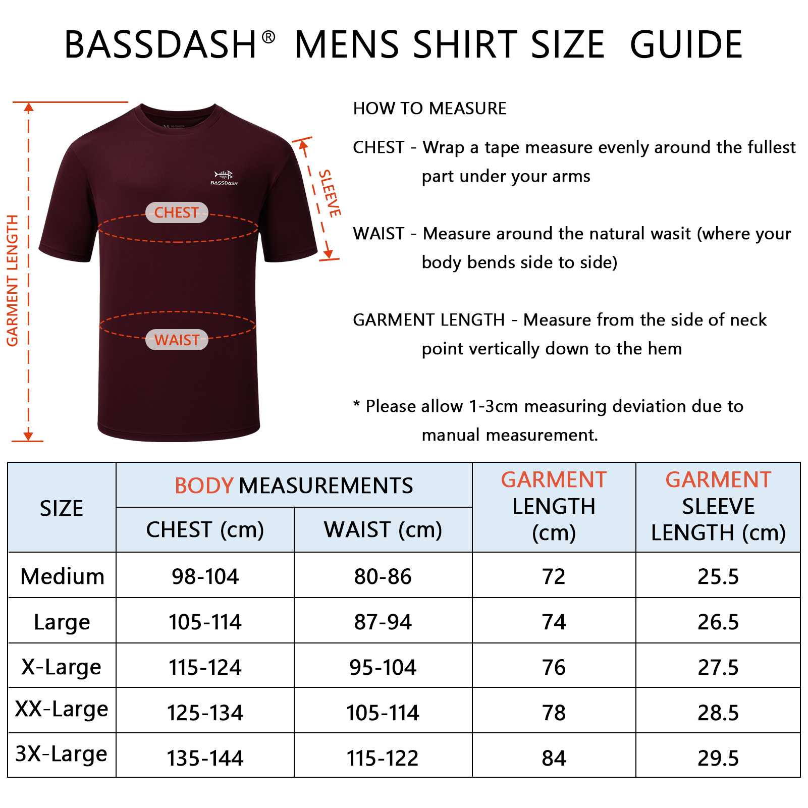 BASSDASH Men’s UPF 50+ Short S - Fishing Shirt Uv Protection のレビューと価格